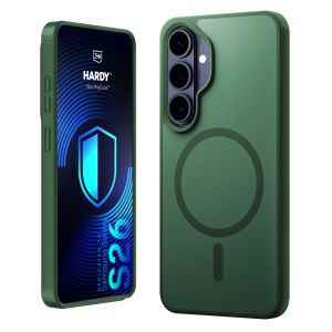 Coque MagSafe fumée 3mk HARDY® Hazy MagCase™ Verte pour Samsung Galaxy S26