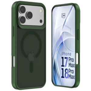 Coque MagSafe fumée 3mk HARDY® Hazy MagCase™ Verte pour Apple iPhone 17 Pro Max/ 18 Pro Max