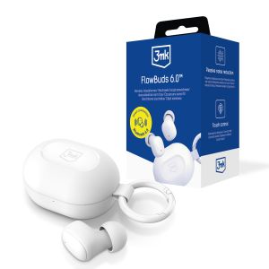 Headphones wireless white - 3mk FlowBuds™ White