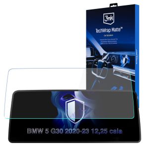 Film protecteur mat pour l'écran du système de navigation pour BMW 5 G30 (2020 - 2023) 12,25" – 3mk TechWrap Matte™ Center Display