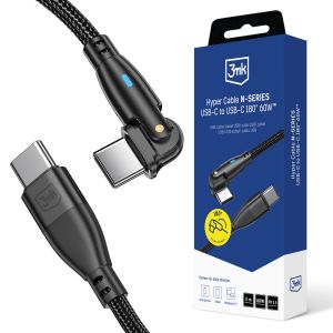 Accessoires - 3mk Hyper Cable N-SERIES C vers C 2 m 20V/3A 60W Noir - Pivotant