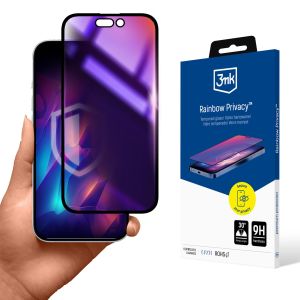Verre trempé privé pour Apple iPhone 15 Pro Max - 3mk Rainbow Privacy