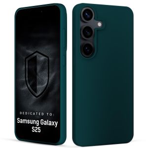 Coque en silicone pour Samsung Galaxy S25 - 3mk HARDY® Mellow Case™ Vert foncé