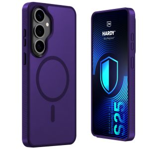Etui Smoked MagSafe do Samsung Galaxy S25 – 3mk HARDY® Hazy MagCase™ Purple