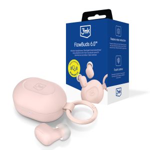 Écouteurs sans fil TWS 3mk FlowBuds 6.0™ Baby Pink