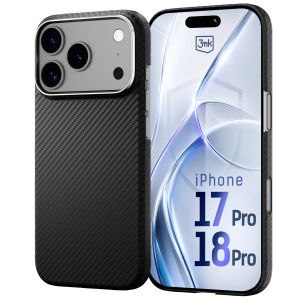 Coque en fibre d'aramide avec MagSafe pour Apple iPhone 17 Pro/ 18 Pro - 3mk HARDY® Aramid MagCase™