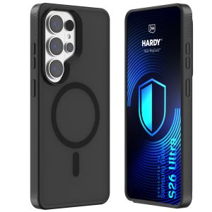 Étui MagSafe fumé pour Samsung Galaxy S26 Ultra – 3mk HARDY® Hazy MagCase™ Noir