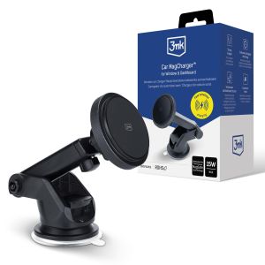 Support voiture avec MagSafe 3mk Car MagCharger™ pour pare-brise et tableau de bord