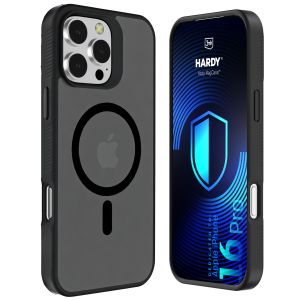 Étui MagSafe fumé pour Apple iPhone 16 Pro – 3mk HARDY® Hazy MagCase™ Noir