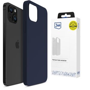 Coque en silicone pour Apple iPhone 15 Plus - 3mk HARDY® Mellow Case™ Bleu foncé