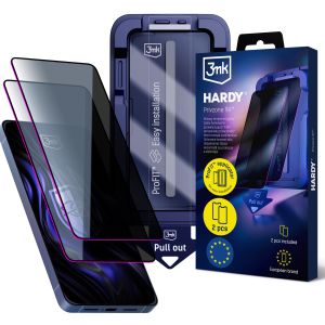 2x Verre Trempé de Confidentialité avec Applicateur pour Samsung Galaxy S24 Ultra - 3mk HARDY® Privzone 9H™