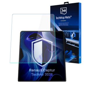 Film protecteur mat pour l'écran de navigation de Renault Captur Techno Eco-G 100 g. (2025 - ) – 3mk TechWrap Matte™ Center Display