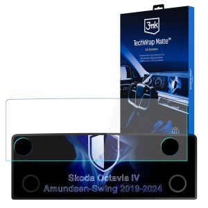 Film protecteur mat pour l'écran d'affichage de navigation de Skoda Octavia IV Amundsen-Swing (2019 - 2024) – 3mk TechWrap Matte™ Center Display