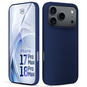 Coque en silicone pour Apple iPhone 17 Pro Max/ 18 Pro Max - 3mk HARDY® Mellow Case™ Bleu foncé