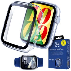 Étui avec verre trempé pour Apple Watch 42mm - seria 10/11 - 3mk Satin Armor WatchCase+™ Clear
