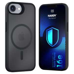 Étui MagSafe fumé pour Apple iPhone 16E/ iPhone 17E – 3mk HARDY® Hazy MagCase™ Noir