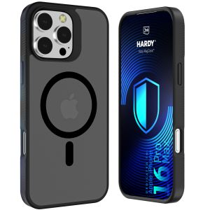 Étui MagSafe fumé pour Apple iPhone 16 Pro Max – 3mk HARDY® Hazy MagCase™ Noir