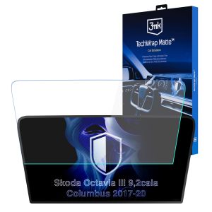 Film protecteur mat pour l'écran d'affichage de navigation de Skoda Octavia III Columbus (2017 - 2020) – 3mk TechWrap Matte™ Center Display