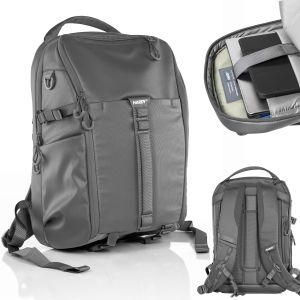 Sac à dos pour ordinateur portable 16" 3mk HARDY® 360™ Gris avec protection 360° AST™ – affaires, voyages, rabat