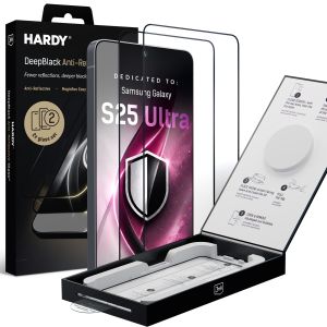 2x Verre trempé anti-reflet 9H pour Samsung Galaxy S25 Ultra - 3mk HARDY® DeepBlack Anti-Reflective Glass™