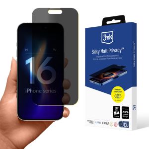 Film anti-espion pour Apple iPhone 16 - 3mk Silky Matt Privacy