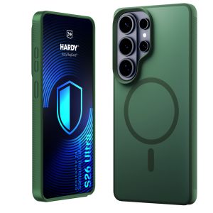 Coque MagSafe fumée 3mk HARDY® Hazy MagCase™ Verte pour Samsung Galaxy S26 Ultra