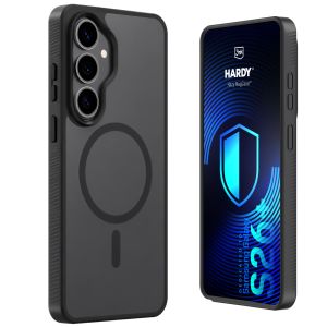 Étui MagSafe fumé pour Samsung Galaxy S26+ – 3mk HARDY® Hazy MagCase™ Noir