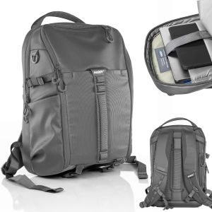 Sac à dos pour ordinateur portable 16" 3mk HARDY® PRO360™ Grey avec protection 360° AST™ – professionnel, voyage, clamshell