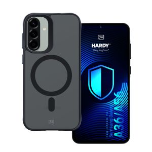 Étui MagSafe fumé pour Samsung Galaxy A36/A56 – 3mk HARDY® Hazy MagCase™ Noir