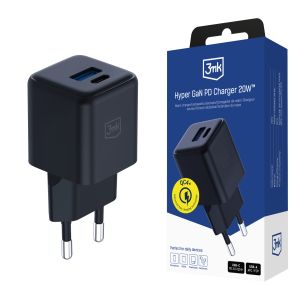 3mk Hyper GaN Charger 20W QC4+ PD PPS USB-C USB-A 