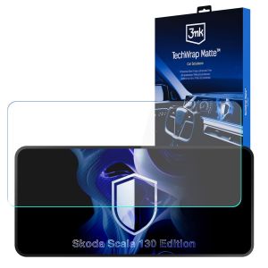 Film protecteur mat pour l'écran d'affichage de navigation de Skoda Scala 130 Edition (2025 - ) – 3mk TechWrap Matte™ Center Display