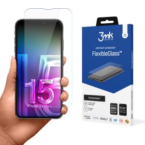 Verre hybride indestructible pour Apple iPhone 15 Pro Max - 3mk FlexibleGlass