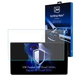 Film protecteur mat pour l'écran du système de navigation pour VW Passat B9 15" (2024 - )  – 3mk TechWrap Matte™ Center Display