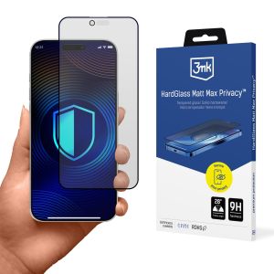 Verre trempé mat pour Apple iPhone Air - 3mk Hardglass Matt Max Privacy