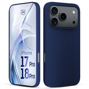 Coque en silicone pour Apple iPhone 17 Pro/ 18 Pro - 3mk HARDY® Mellow Case™ Bleu foncé