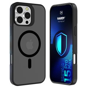 Étui MagSafe fumé pour Apple iPhone 15 Pro Max – 3mk HARDY® Hazy MagCase™ Noir