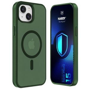 Coque MagSafe fumée 3mk HARDY® Hazy MagCase™ Verte pour Apple iPhone 15