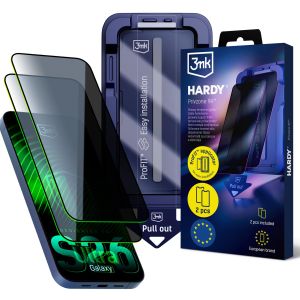 2x Verre Trempé de Confidentialité avec Applicateur pour Samsung Galaxy S26 Ultra - 3mk HARDY® Privzone 9H™