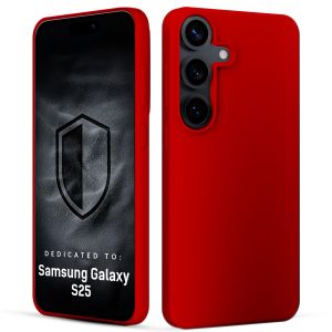 Coque silicone pour Samsung Galaxy S25 - 3mk HARDY® Mellow Case™ Rouge