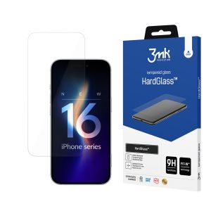 Verre trempé pour Apple iPhone 16 - 3mk HardGlass