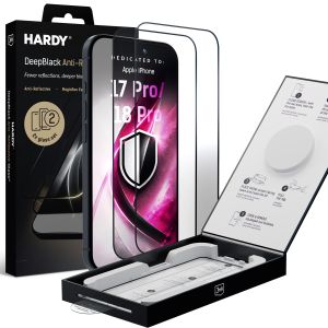 2x Verre trempé anti-reflet 9H pour Apple iPhone 17 Pro/ 18 Pro - 3mk HARDY® DeepBlack Anti-Reflective Glass™
