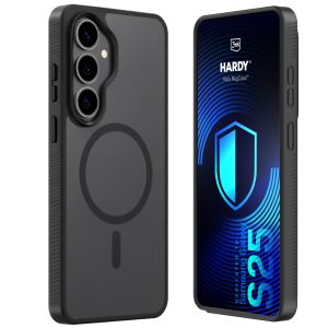 Étui MagSafe fumé pour Samsung Galaxy S25 – 3mk HARDY® Hazy MagCase™ Noir