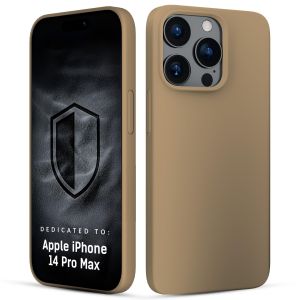 Coque en silicone avec MagSafe pour Apple iPhone 14 Pro Max - 3mk HARDY® Mellow MagCase™ Gold