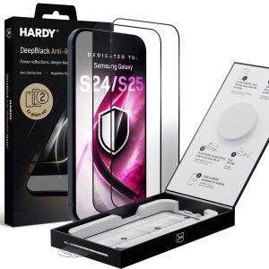 2x Verre trempé anti-reflet 9H pour Samsung Galaxy S24/S25 - 3mk HARDY® DeepBlack Anti-Reflective Glass™