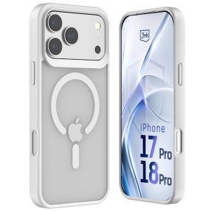 Coque MagSafe fumée pour Apple iPhone 17 Pro/ 18 Pro – 3mk HARDY® Hazy MagCase™ Blanc