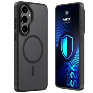 Étui MagSafe fumé pour Samsung Galaxy S26 – 3mk HARDY® Hazy MagCase™ Noir