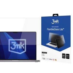 Verre hybride incassable pour Apple Macbook Pro 16 M1/M2/M3/M4 - 3mk FlexibleGlass Lite