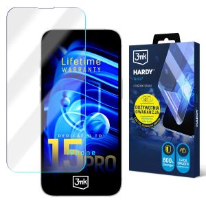 Film super résistant pour Apple iPhone 15 Pro - 3mk HARDY® Tectra™ (garantie à vie)