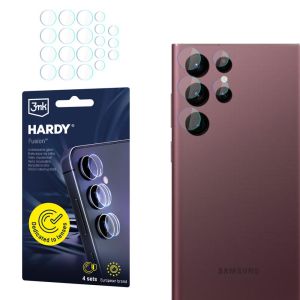 Verre de protection d'objectif pour l'appareil photo de Samsung Galaxy S22 Ultra 5G - 3mk HARDY® Fusion Lens Protection™