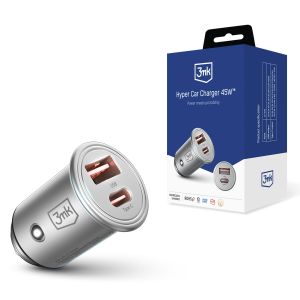 Chargeur voiture PD QC PSS USB-C USB-A 3mk Hyper Car Charger 45W
